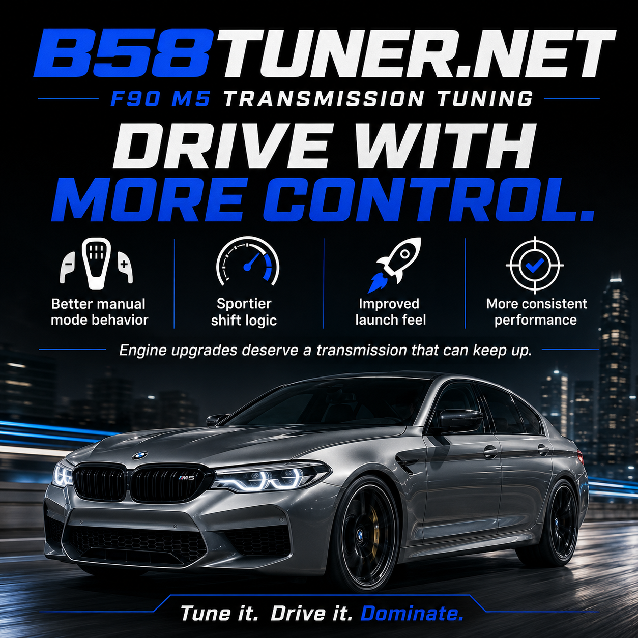 2018–2020 BMW M5 F90 Pre-LCI Transmission Tuning